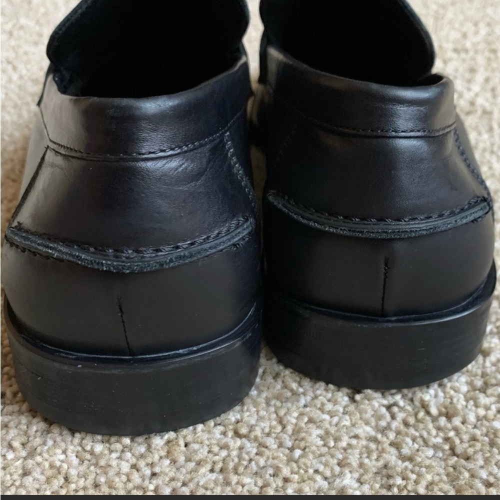 Salvatore Ferragamo Black Leather Loafers Size 8.5